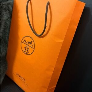 Hermès Orange Shopping Bag